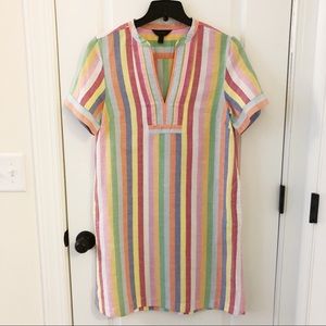 J.Crew Candy Stripe Rainbow Dress